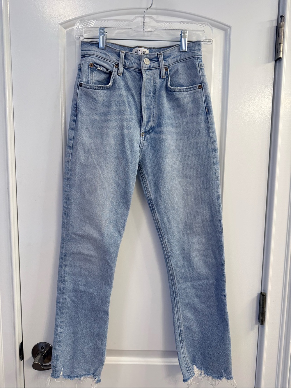 Agolde Light Wash Straight-Leg Jeans